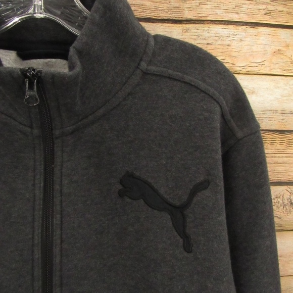 PUMA Gray/Black Zip-Front Jacket Men's L - Picture 3 of 16